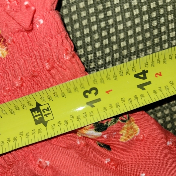 Favlux Women's Red 100% Rayon Ruffle Swiss Dot Floral Casual Romper Size Large - Picture 14 of 16